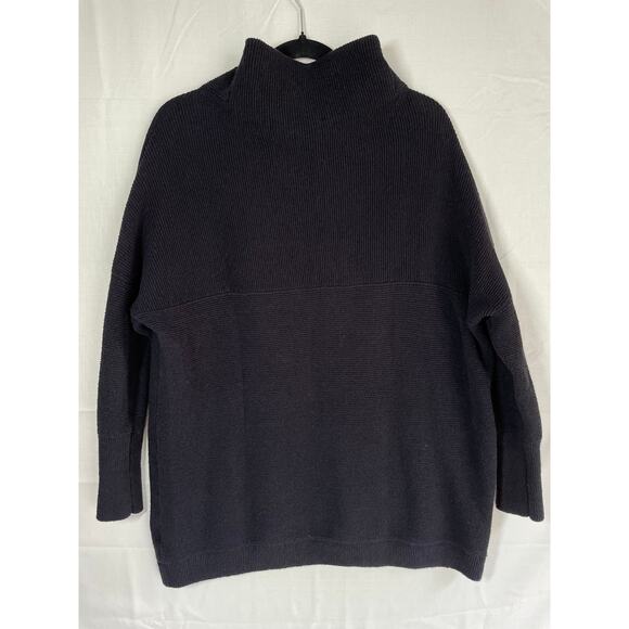 FREE‎ PEOPLE Cowl Neck Sweater Sz S Cotton Blend Oversized Textured Minimal Cozy - Picture 5 of 11